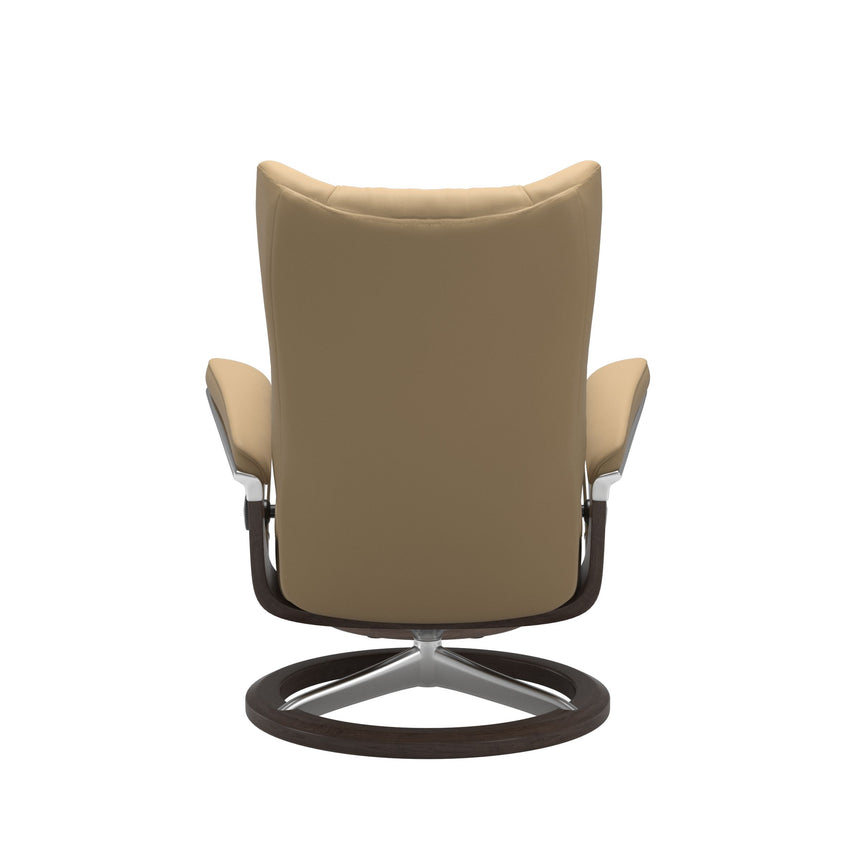 Wing Recliner - Signature Base - Paloma Sand - Wenge Wood