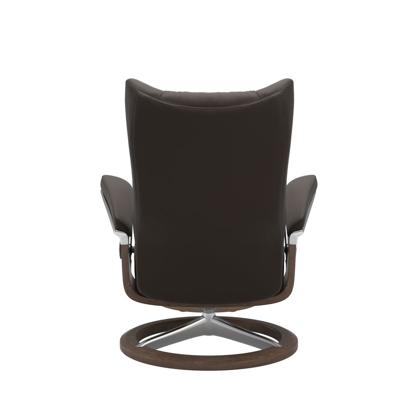 Wing Recliner - Signature Base - Paloma Chestnut - Walnut Wood