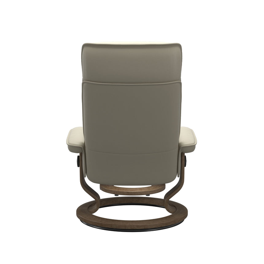 Admiral Recliner - Classic Base - Paloma Light Grey - Smoked Oak Wood