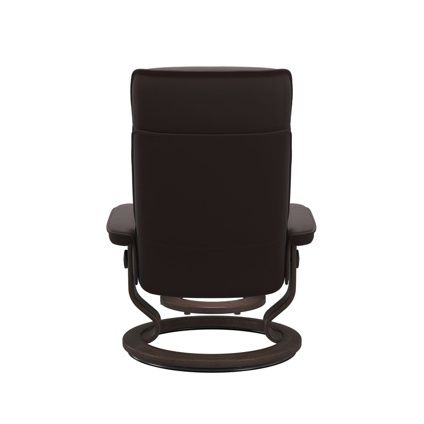 Admiral Recliner - Classic Base - Paloma Chocolate - Wenge Wood