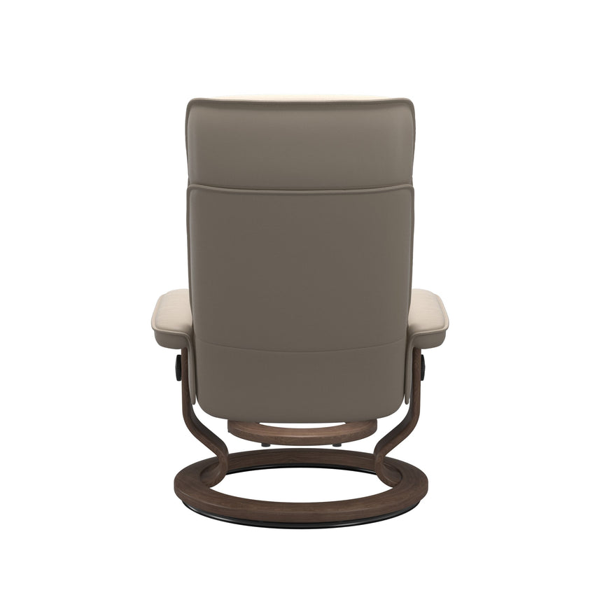 Admiral Recliner - Classic Base - Paloma Mushroom - Walnut Wood
