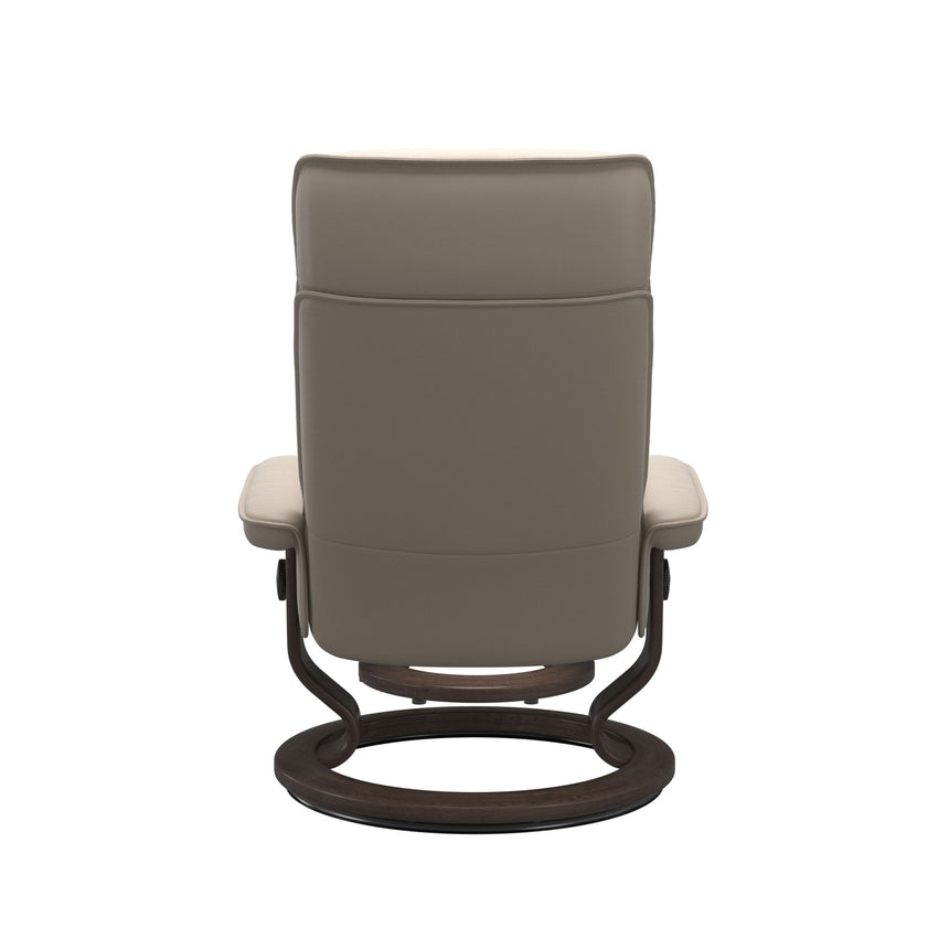Admiral Recliner - Classic Base - Paloma Mushroom - Wenge Wood