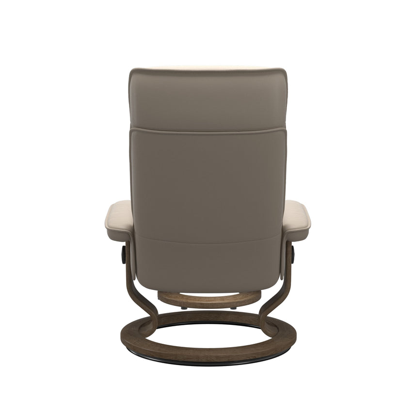 Admiral Recliner - Classic Base - Paloma Mushroom - Smoked Oak Wood