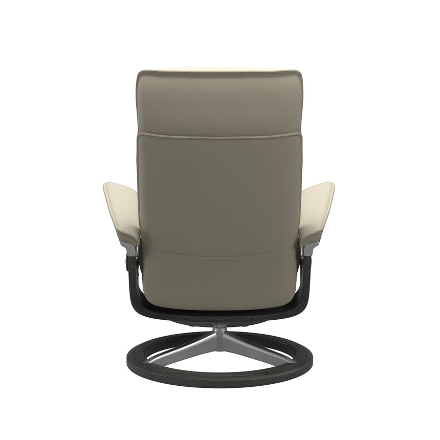 Admiral Recliner - Signature Base - Paloma Light Grey - Grey Wood