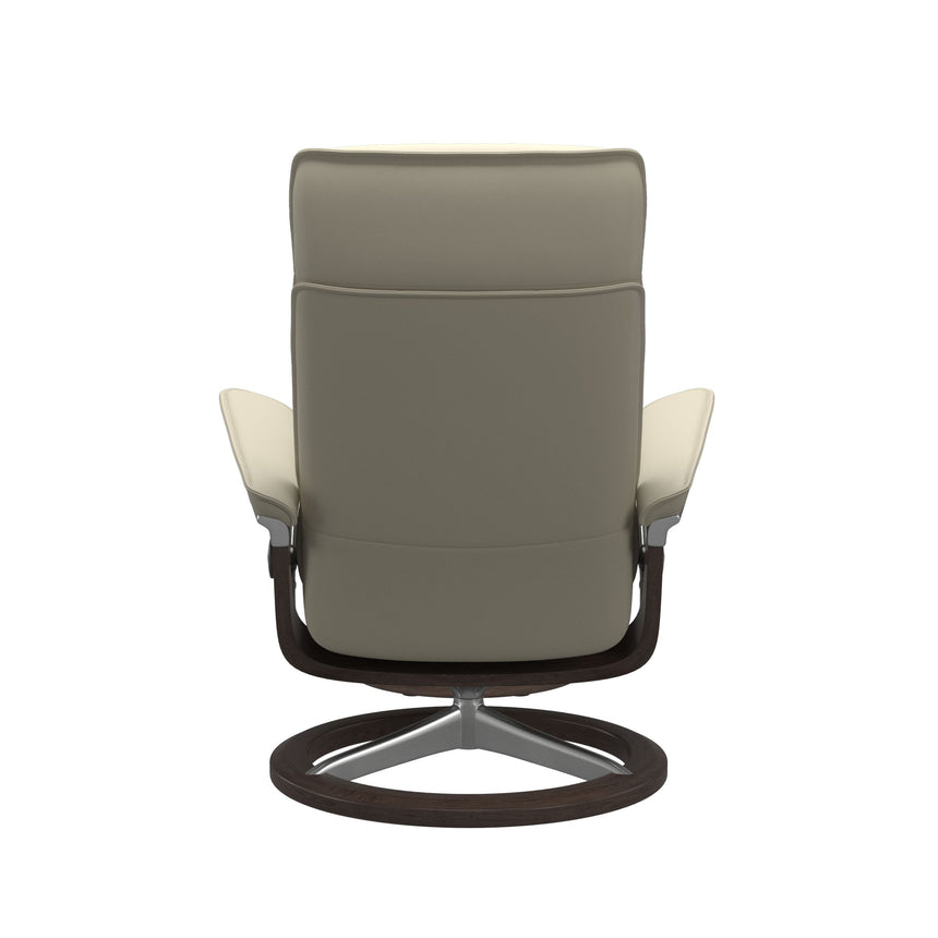 Admiral Recliner - Signature Base - Paloma Light Grey - Wenge Wood