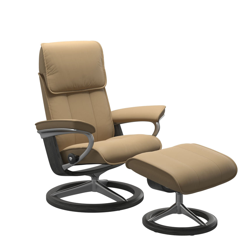 Admiral Recliner - Signature Base - Paloma Sand - Grey Wood