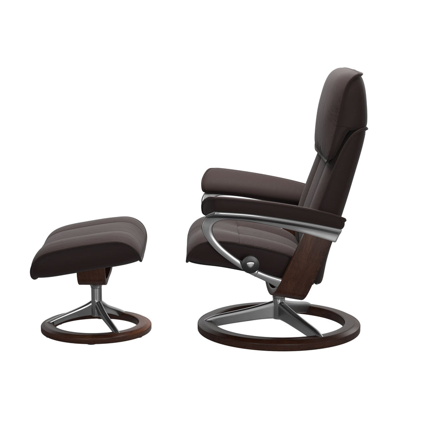 Admiral Recliner - Signature Base - Paloma Chocolate - Brown Wood