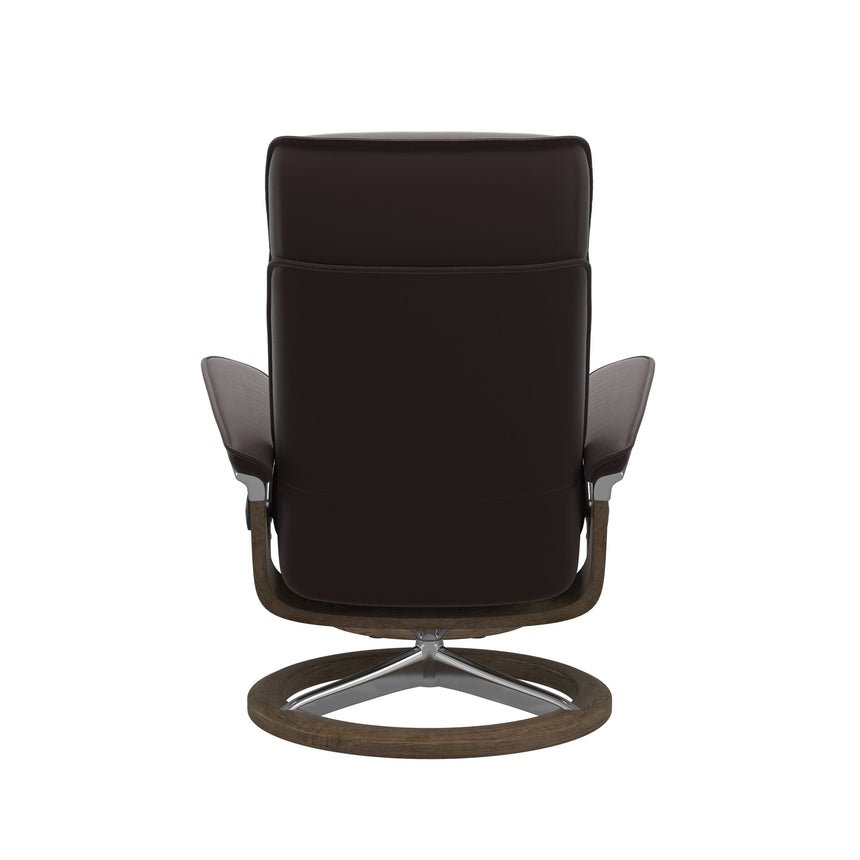 Admiral Recliner - Signature Base - Paloma Chocolate - Smoked Oak Wood