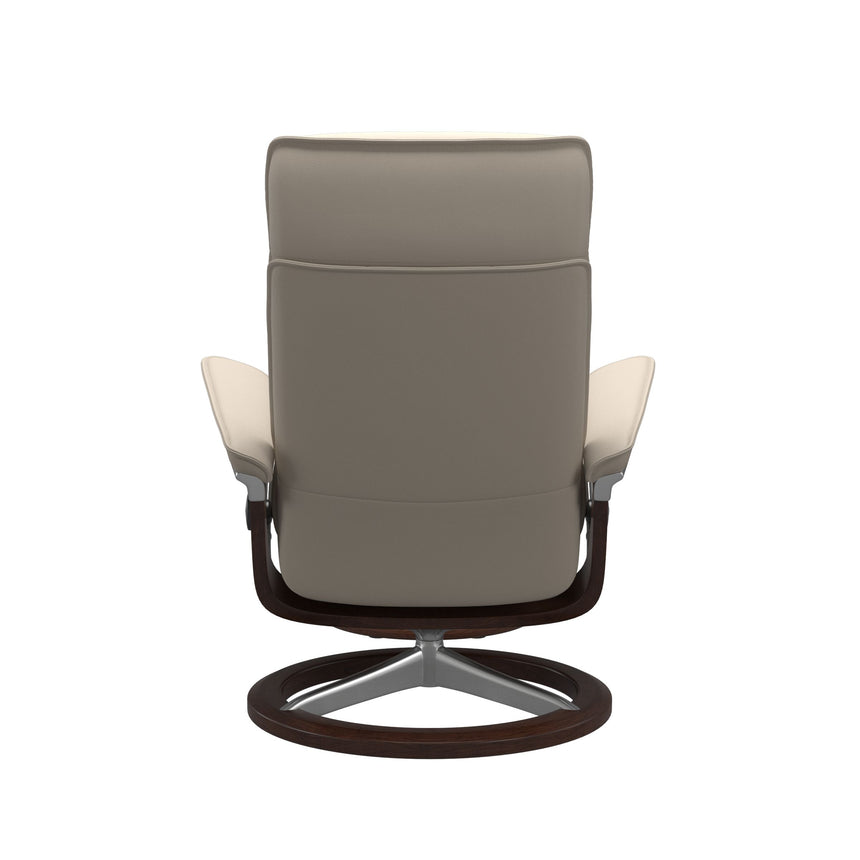 Admiral Recliner - Signature Base - Paloma Fog - Brown Wood