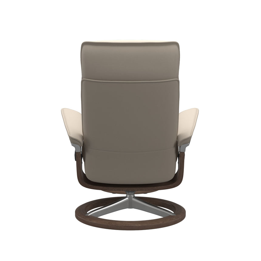 Admiral Recliner - Signature Base - Paloma Fog - Walnut Wood