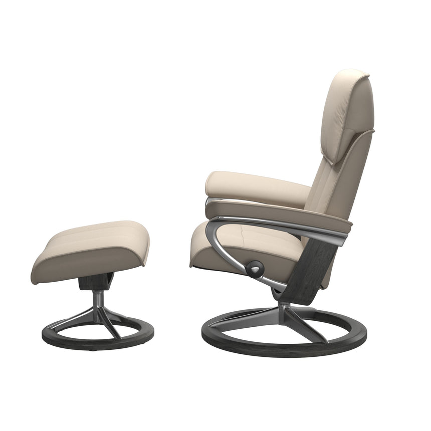 Admiral Recliner - Signature Base - Paloma Fog - Grey Wood