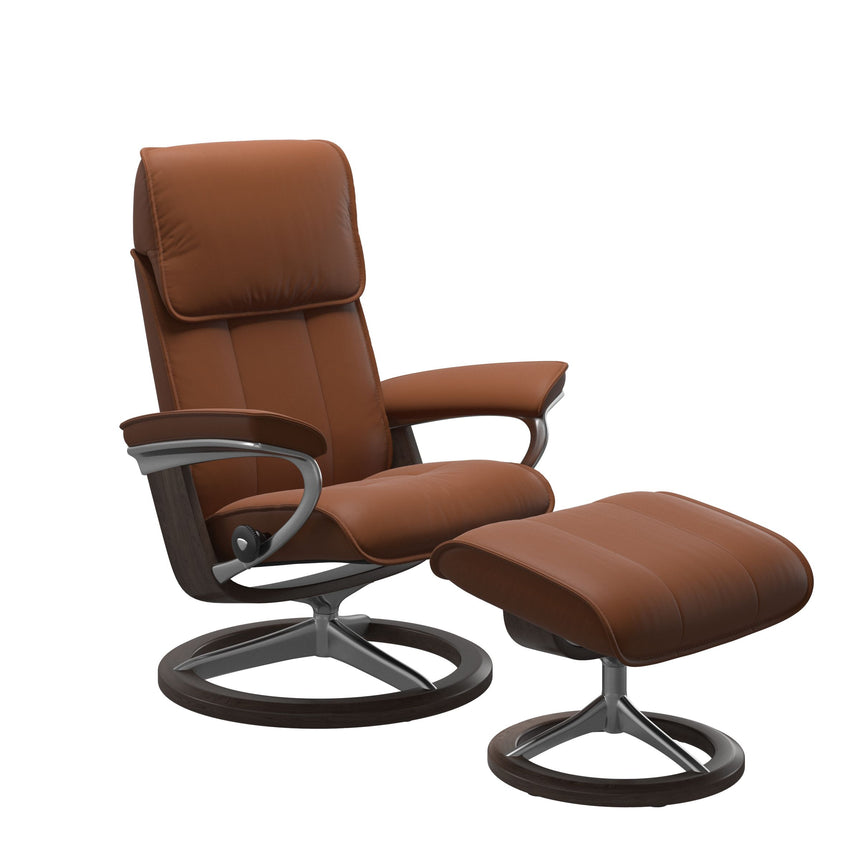 Admiral Recliner - Signature Base - Paloma New cognac - Wenge Wood