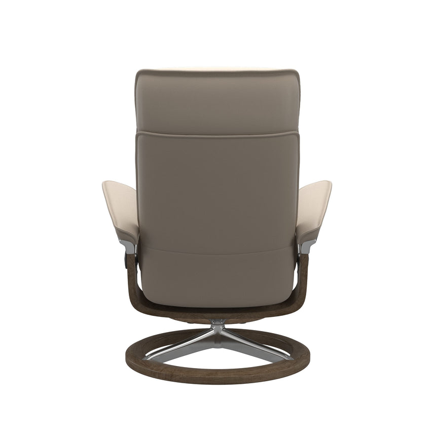 Admiral Recliner - Signature Base - Paloma Mushroom - Smoked Oak Wood