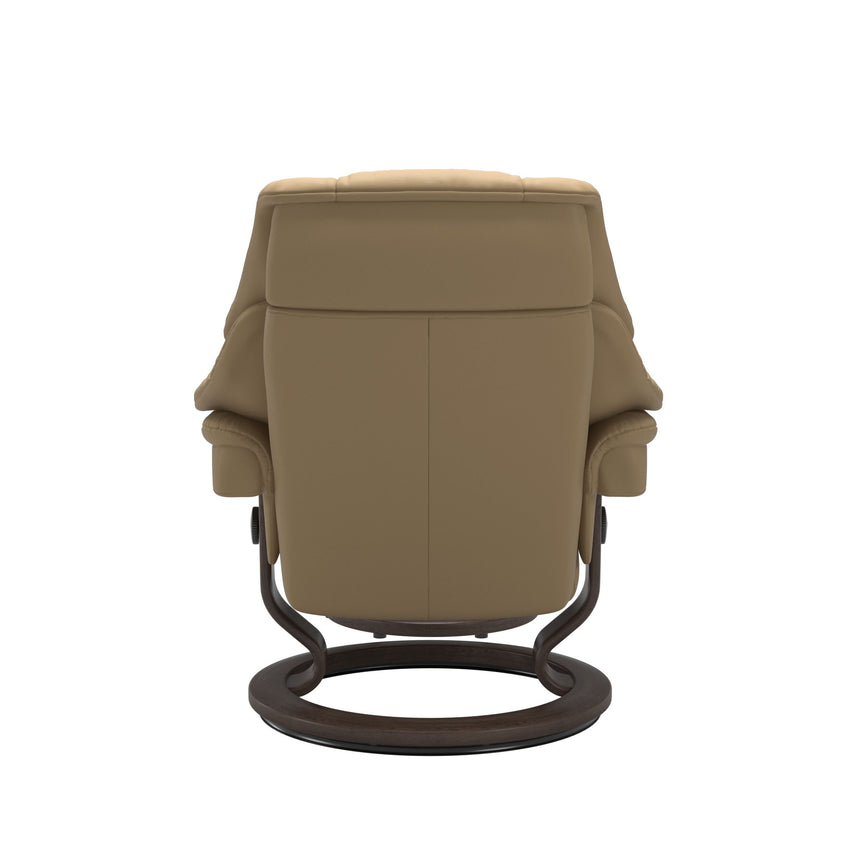 Reno Recliner - Classic Base - Paloma Sand - Wenge Wood