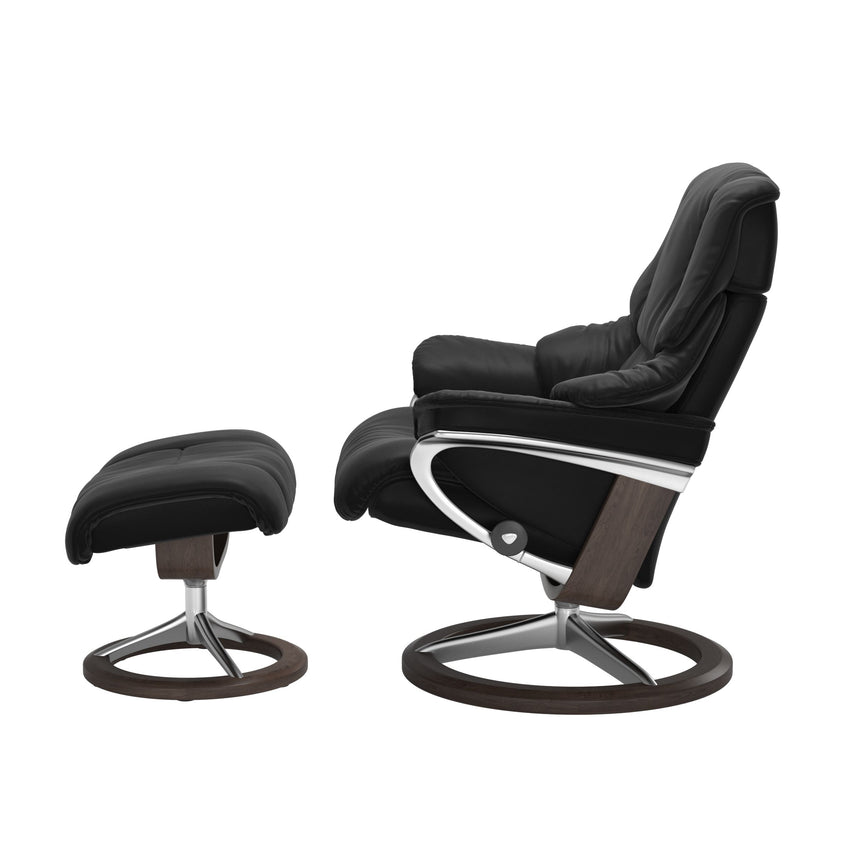 Reno Recliner - Signature Base - Paloma Black - Wenge Wood