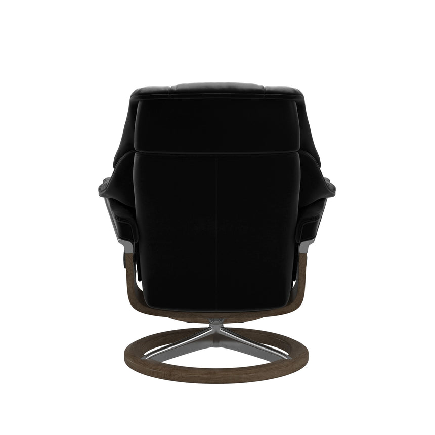 Reno Recliner - Signature Base - Paloma Black - Smoked Oak Wood