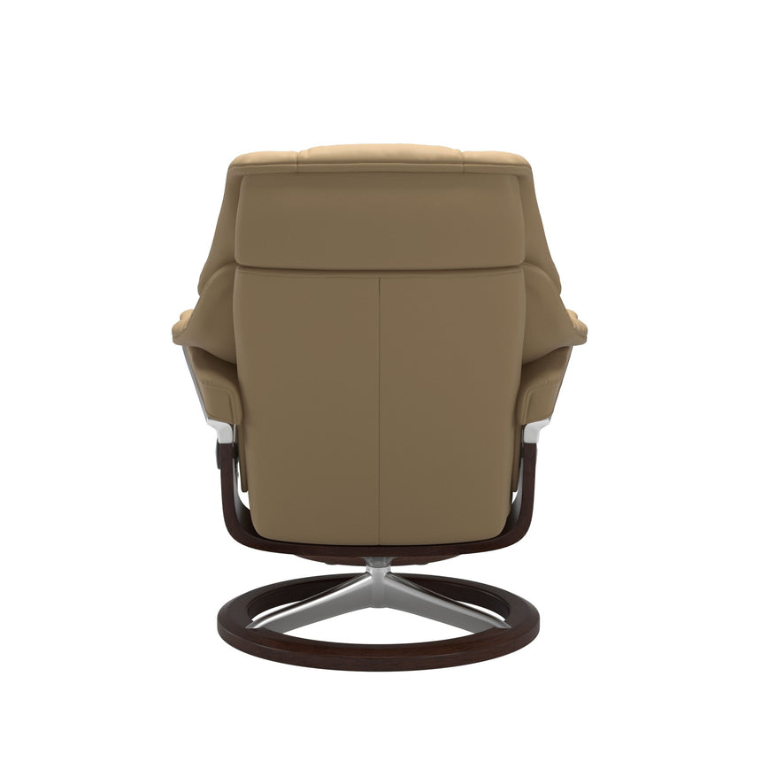 Reno Recliner - Signature Base - Paloma Sand - Brown Wood