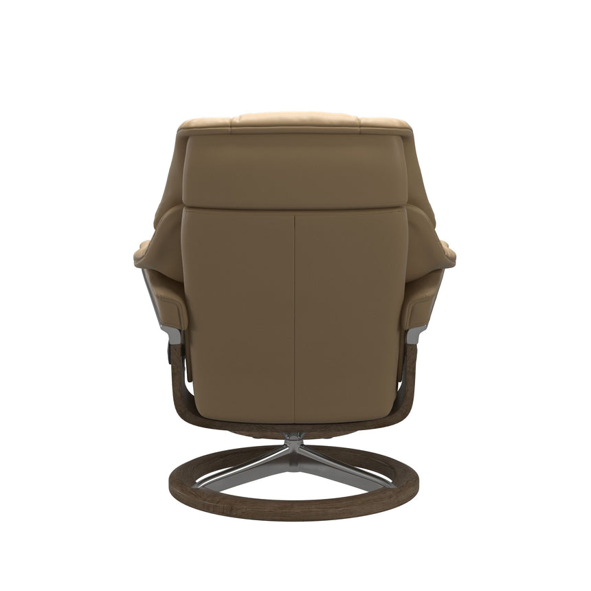 Reno Recliner - Signature Base - Paloma Sand - Smoked Oak Wood
