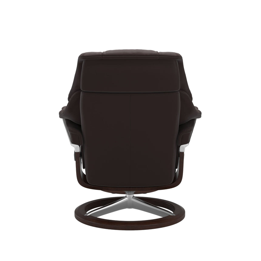 Reno Recliner - Signature Base - Paloma Chocolate - Brown Wood