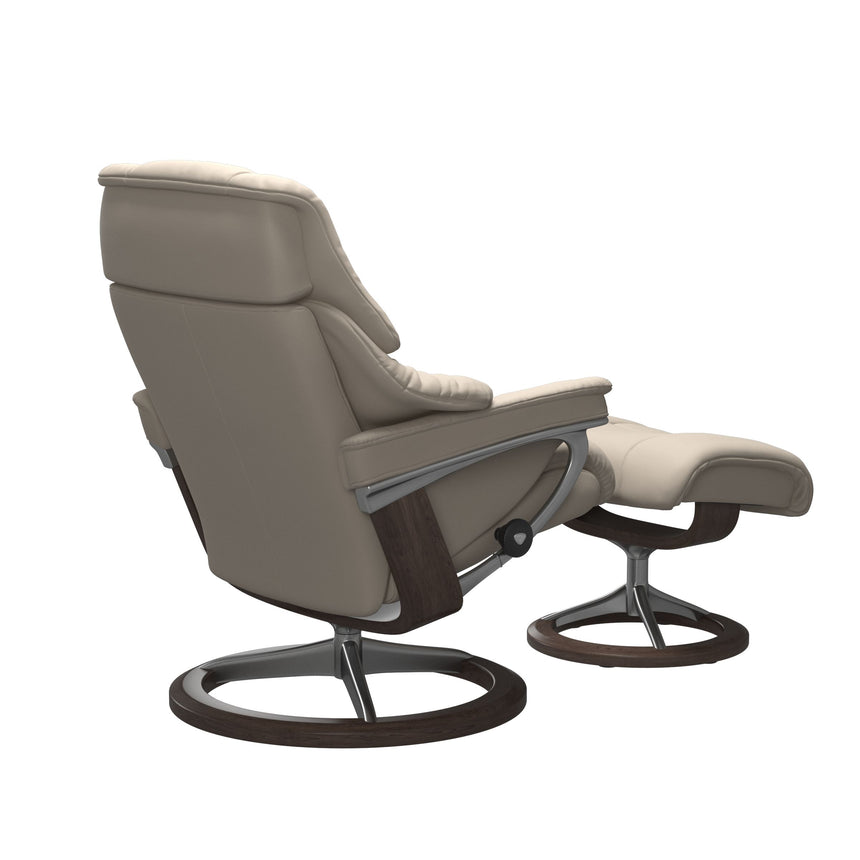 Reno Recliner - Signature Base - Paloma Fog - Wenge Wood