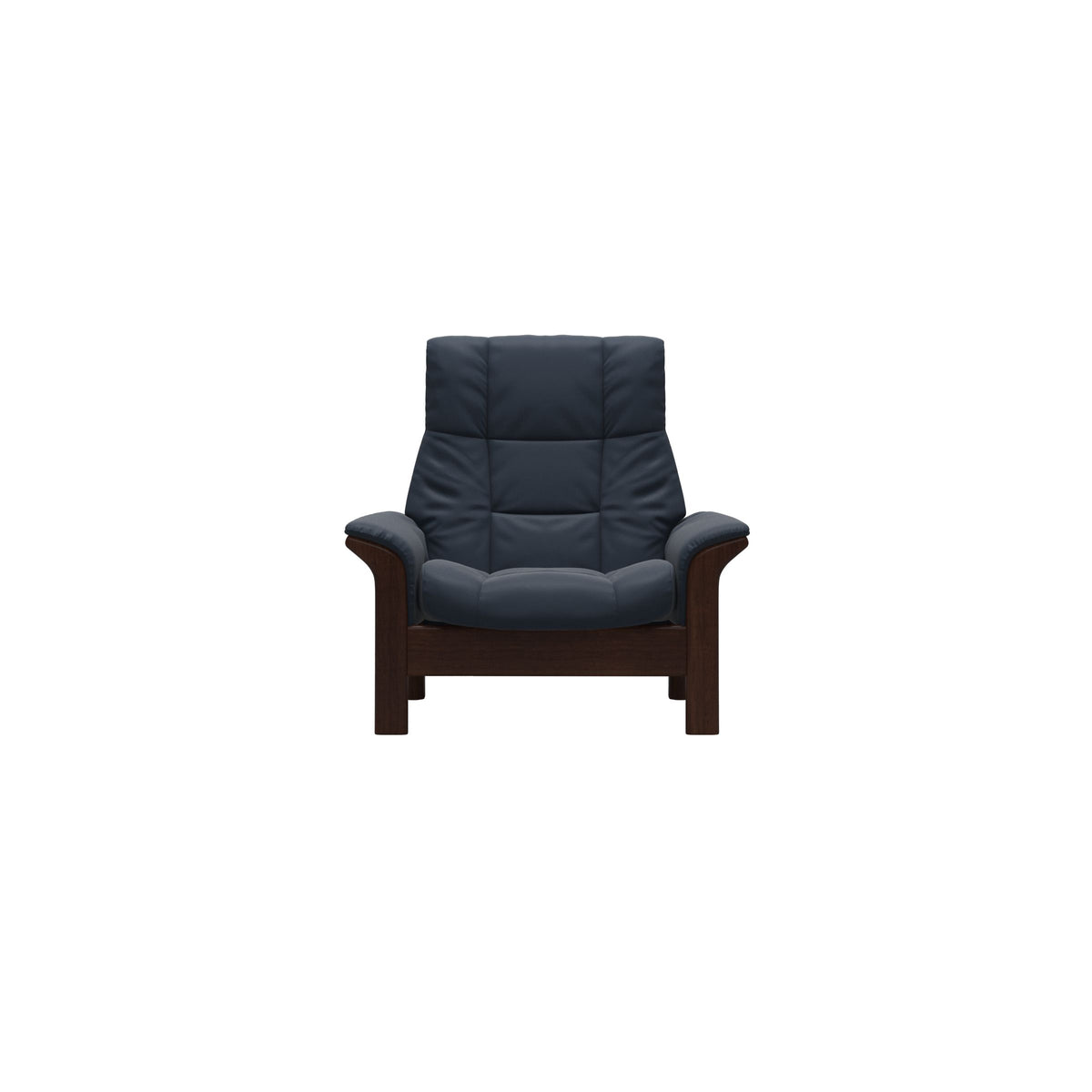 Buckingham HB Chair - Paloma Oxford Blue - Brown