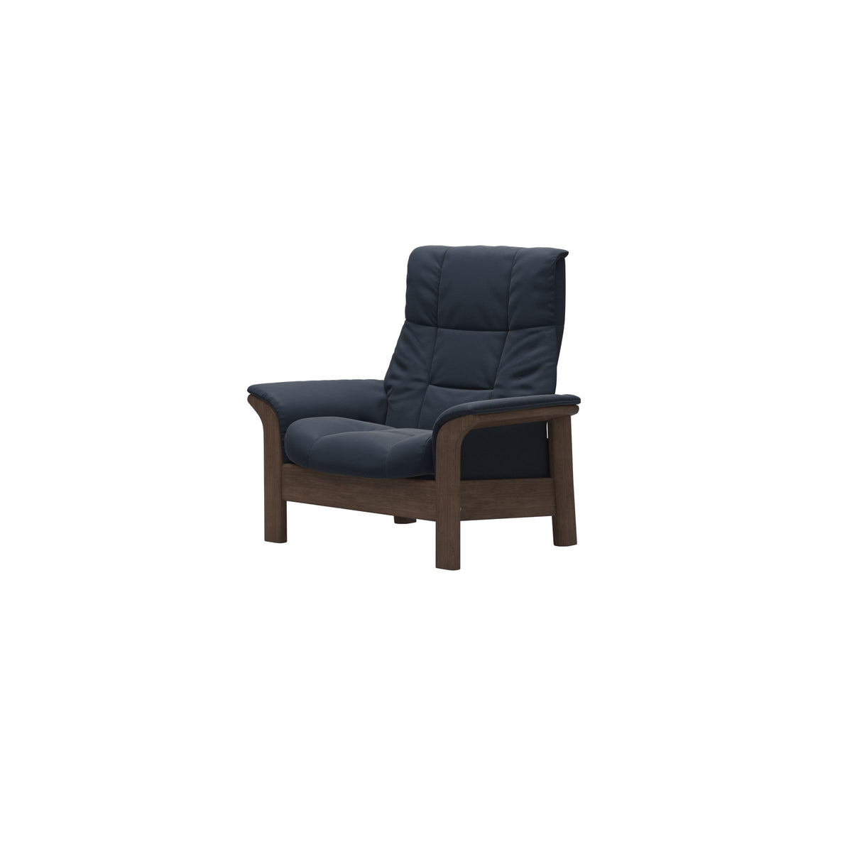 Buckingham HB Chair - Paloma Oxford Blue - Walnut