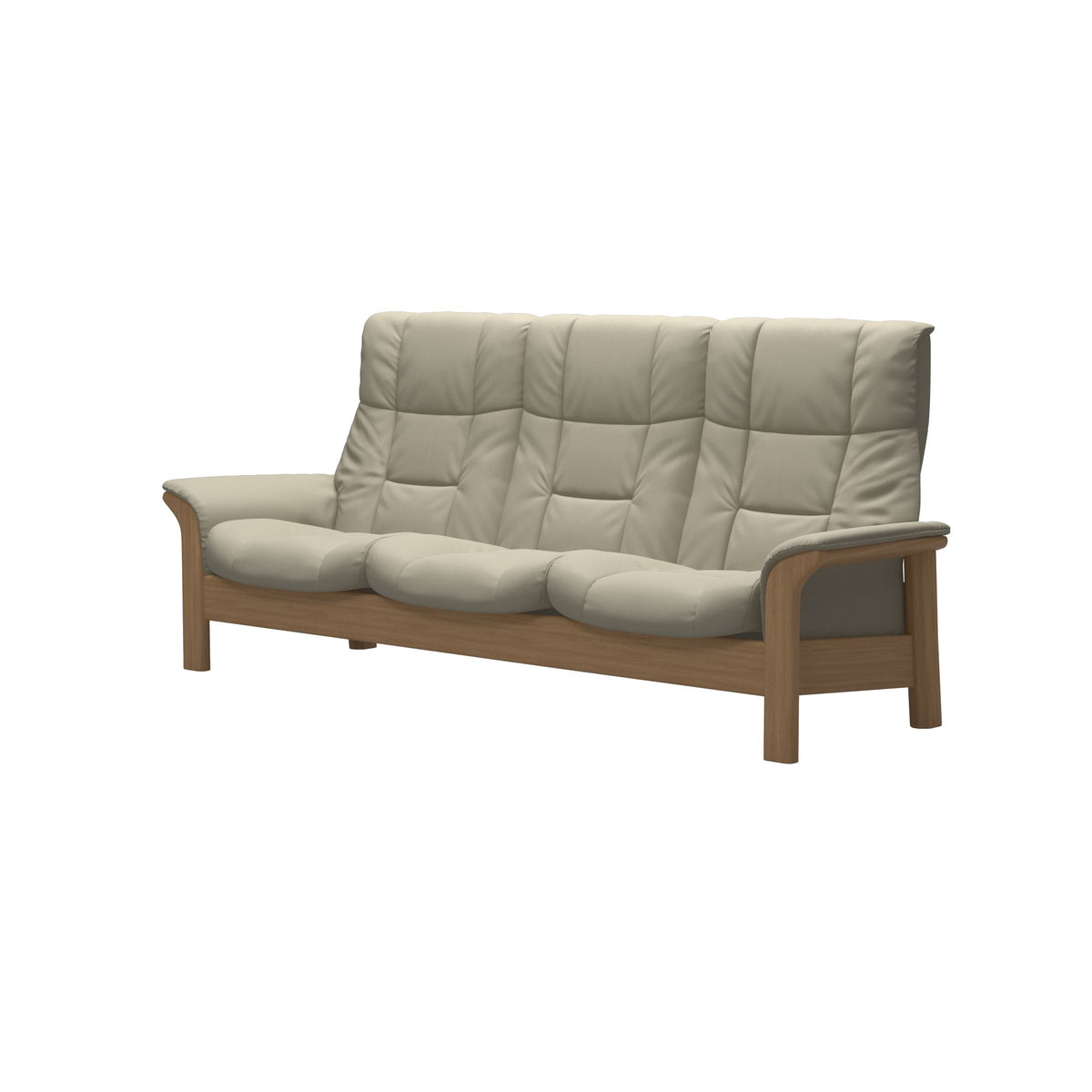 Buckingham HB 3-Seat - Paloma Light Grey - Oak