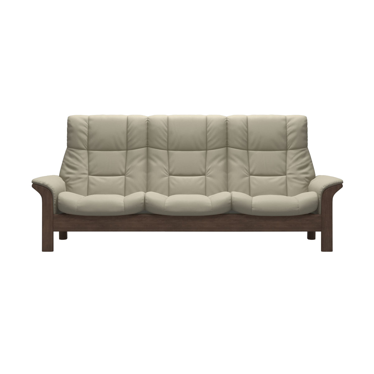Buckingham HB 3-Seat - Paloma Light Grey - Walnut
