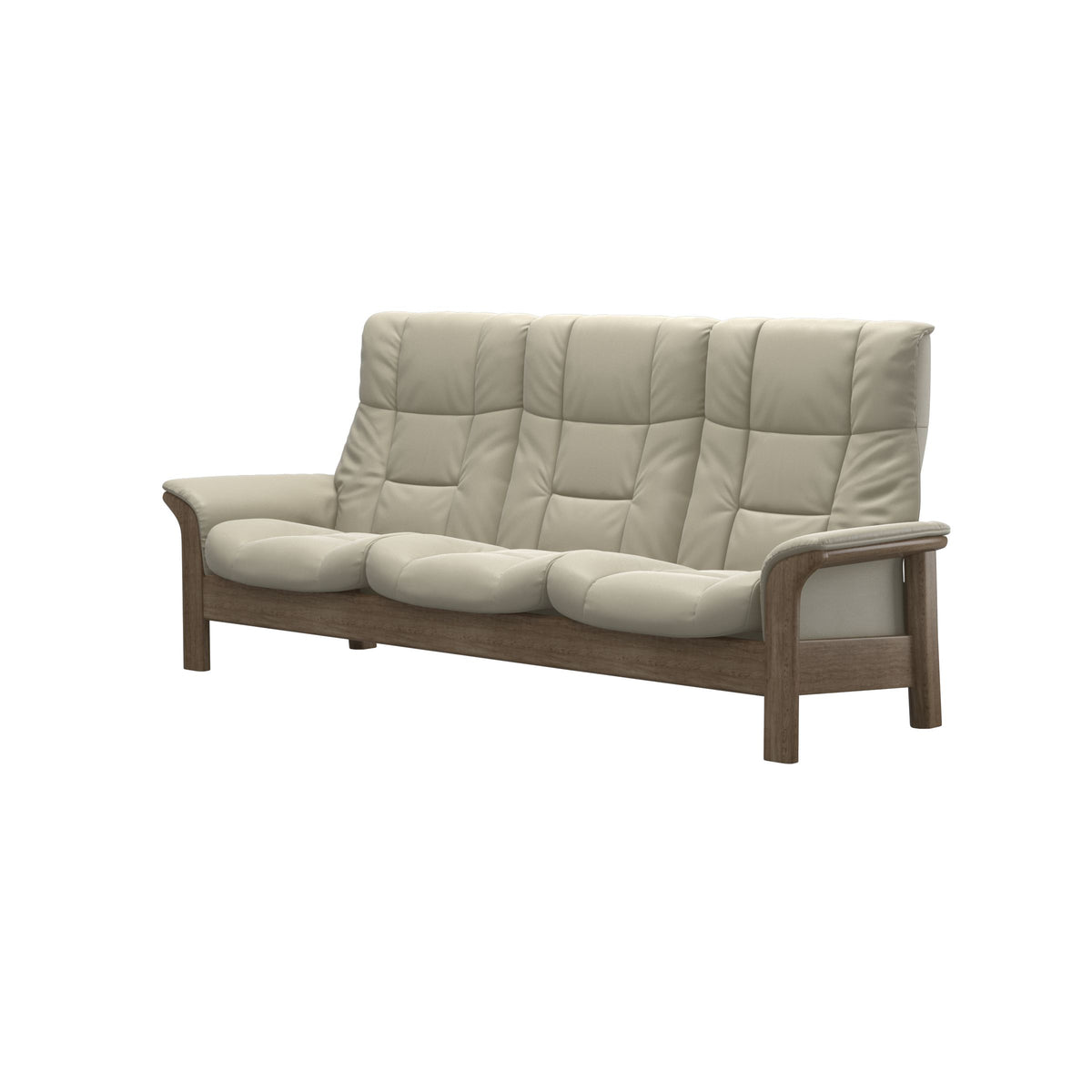 Buckingham HB 3-Seat - Paloma Light Grey - Smoked Oak