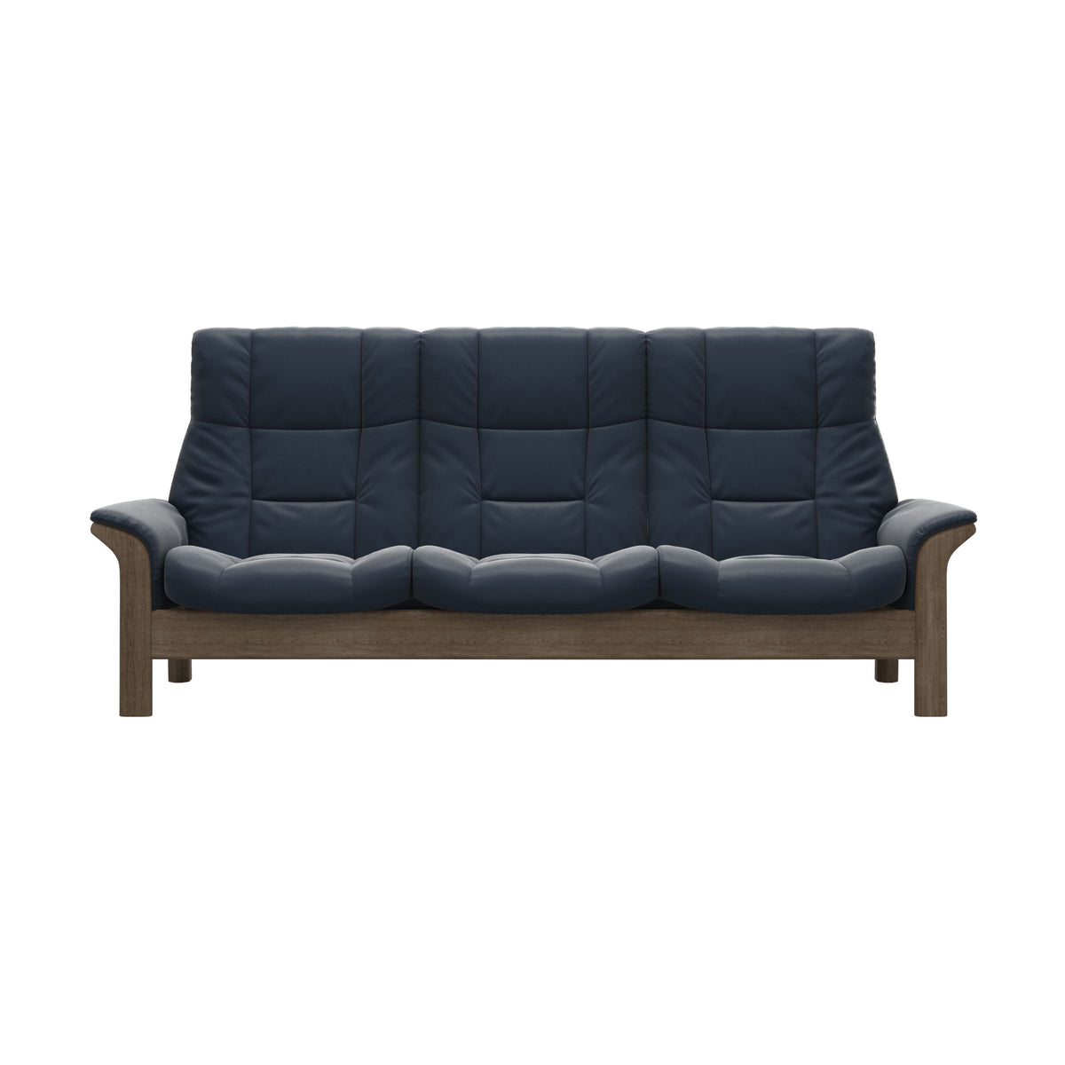 Buckingham HB 3-Seat - Paloma Oxford Blue - Smoked Oak