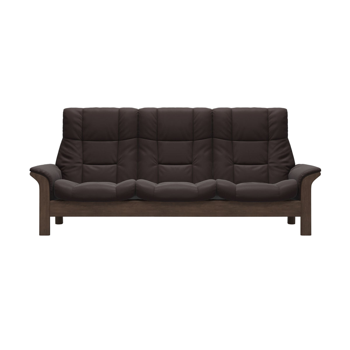 Buckingham HB 3-Seat - Paloma Chocolate - Walnut