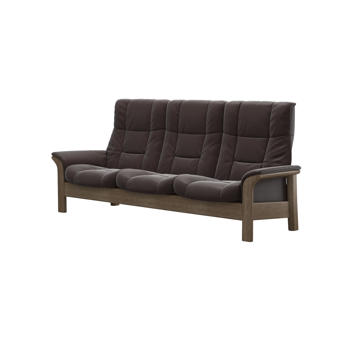 Buckingham HB 3-Seat - Paloma Chocolate - Smoked Oak