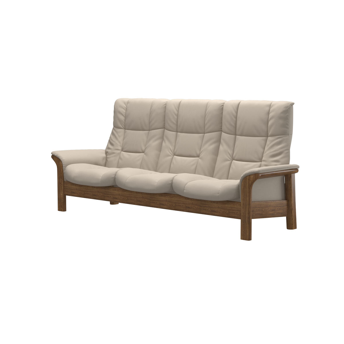 Buckingham HB 3-Seat - Paloma Fog - Teak
