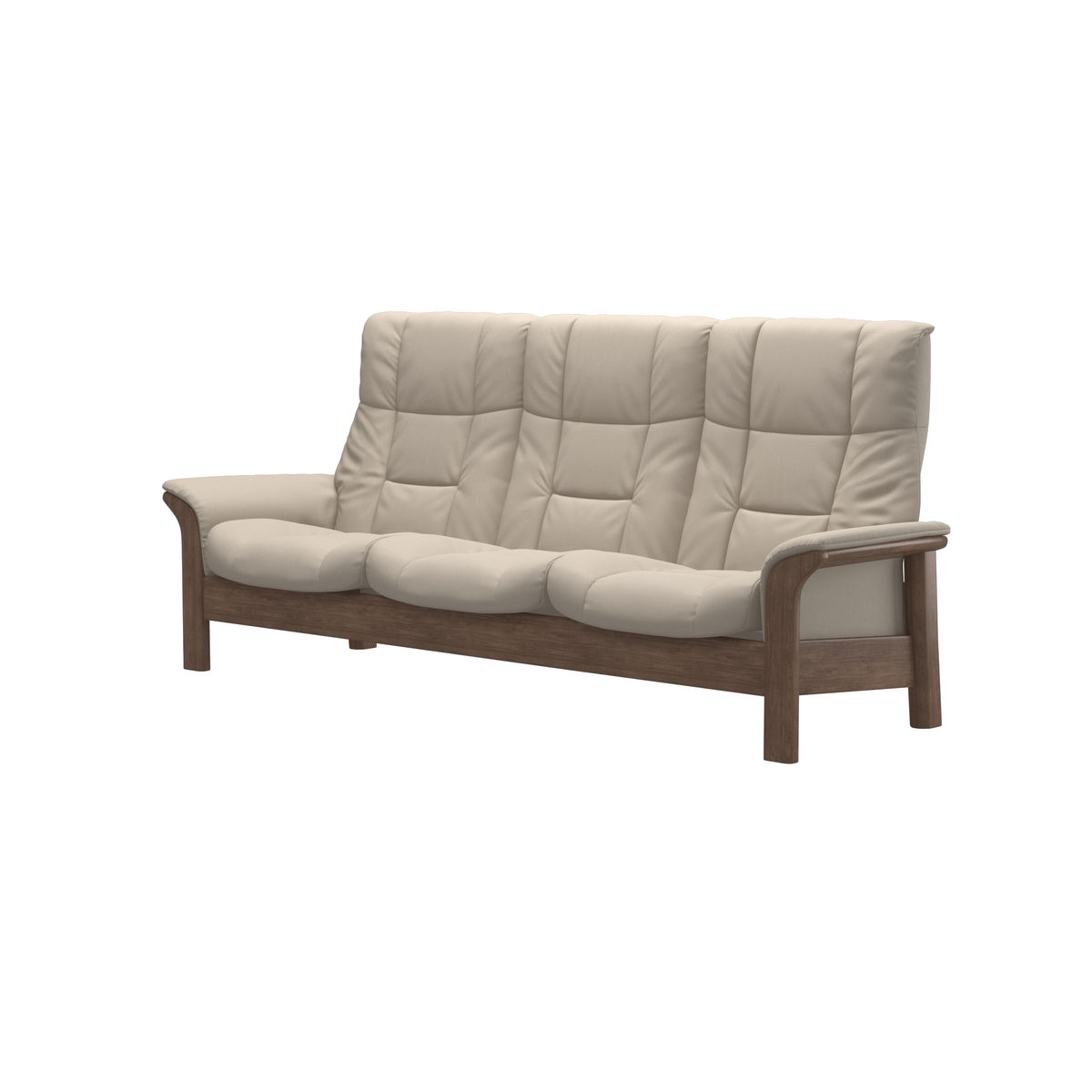 Buckingham HB 3-Seat - Paloma Fog - Walnut