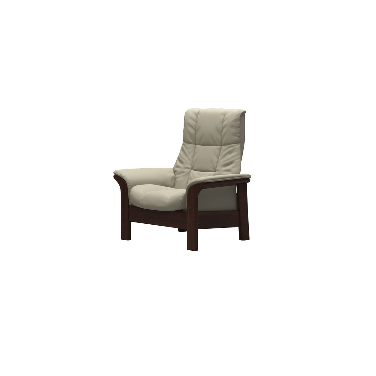 Stressless Windsor High Back Chair in Paloma Light Grey, Brown, side view