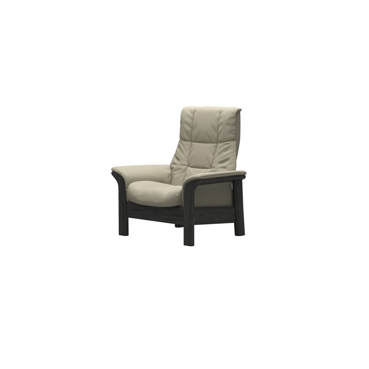 Stressless Windsor High Back Chair in Paloma Light Grey, Grey, side view