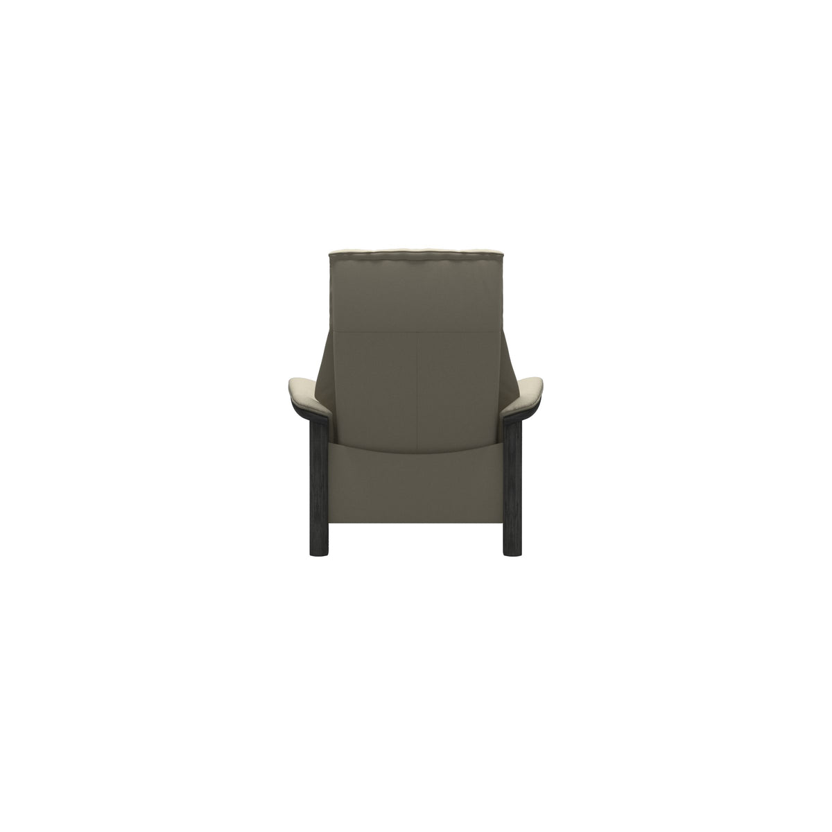 Stressless Windsor High Back Chair in Paloma Light Grey, Grey, rear three-quarter view