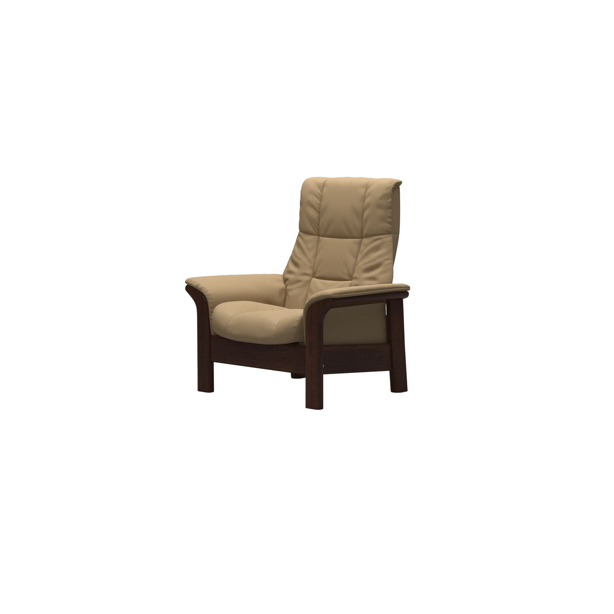 Stressless Windsor High Back Chair in Paloma Sand, Brown, side view