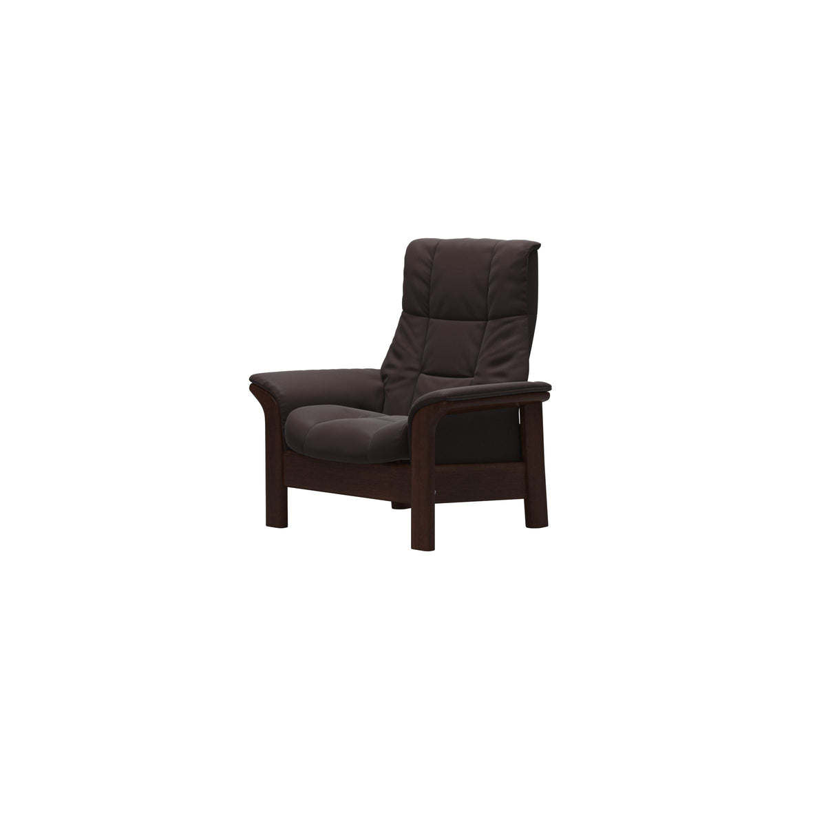 Stressless Windsor High Back Chair in Paloma Chocolate, Brown, side view