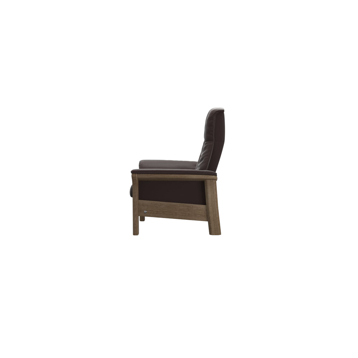 Stressless Windsor High Back Chair in Paloma Chocolate, Smoked Oak, back view