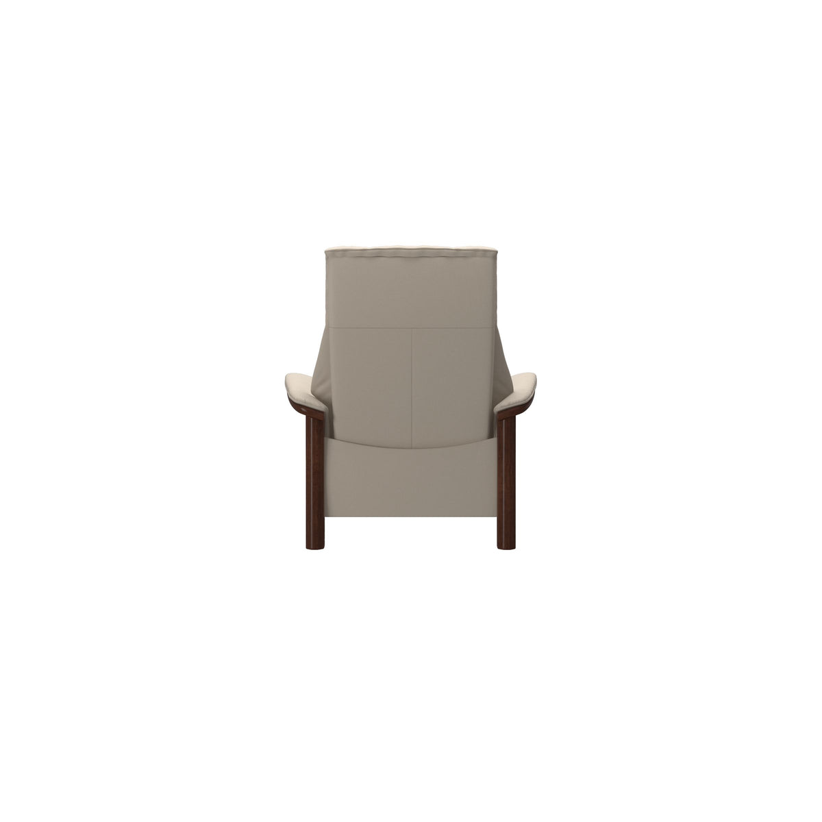 Stressless Windsor High Back Chair in Paloma Fog, Brown, rear three-quarter view