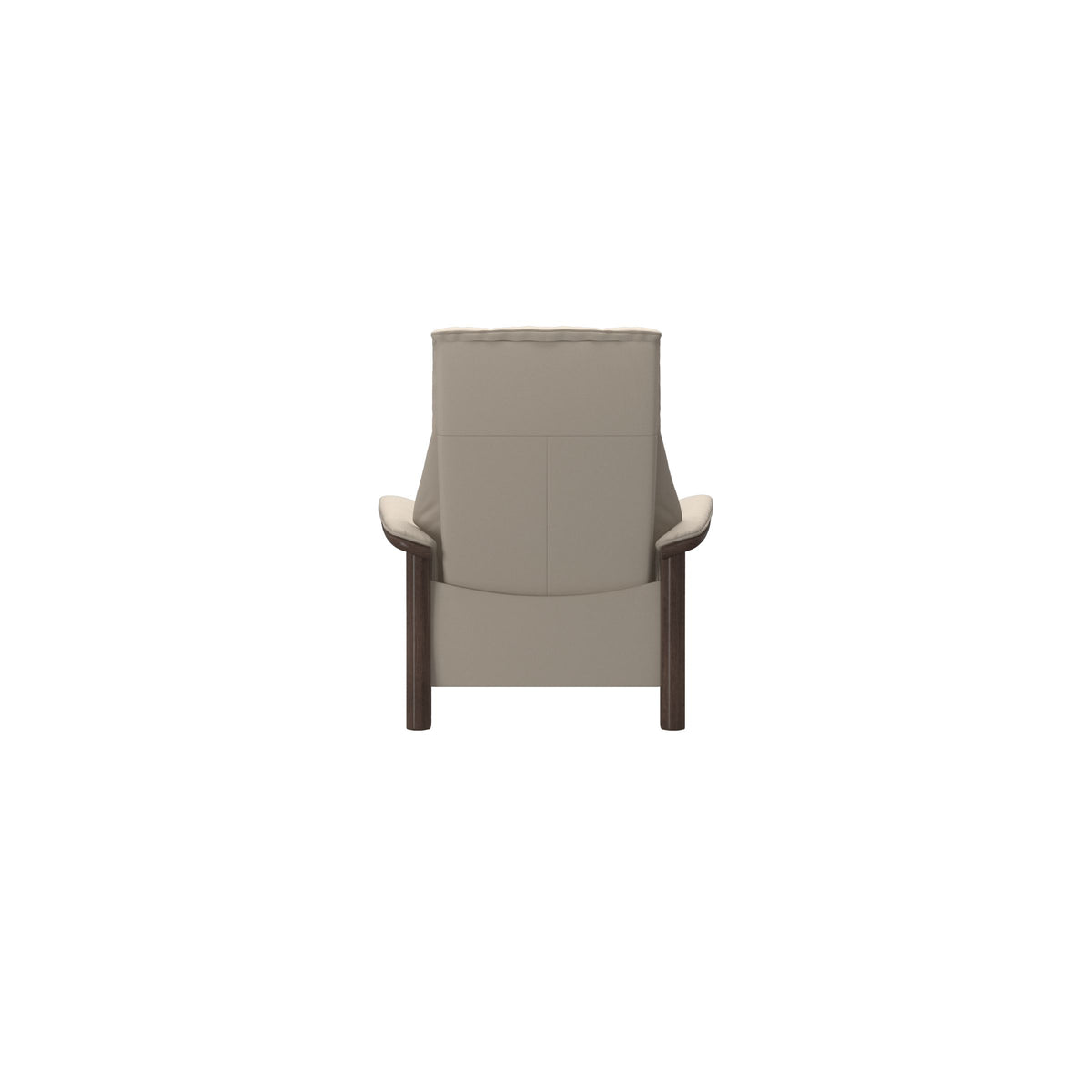 Stressless Windsor High Back Chair in Paloma Fog, Wenge, rear three-quarter view