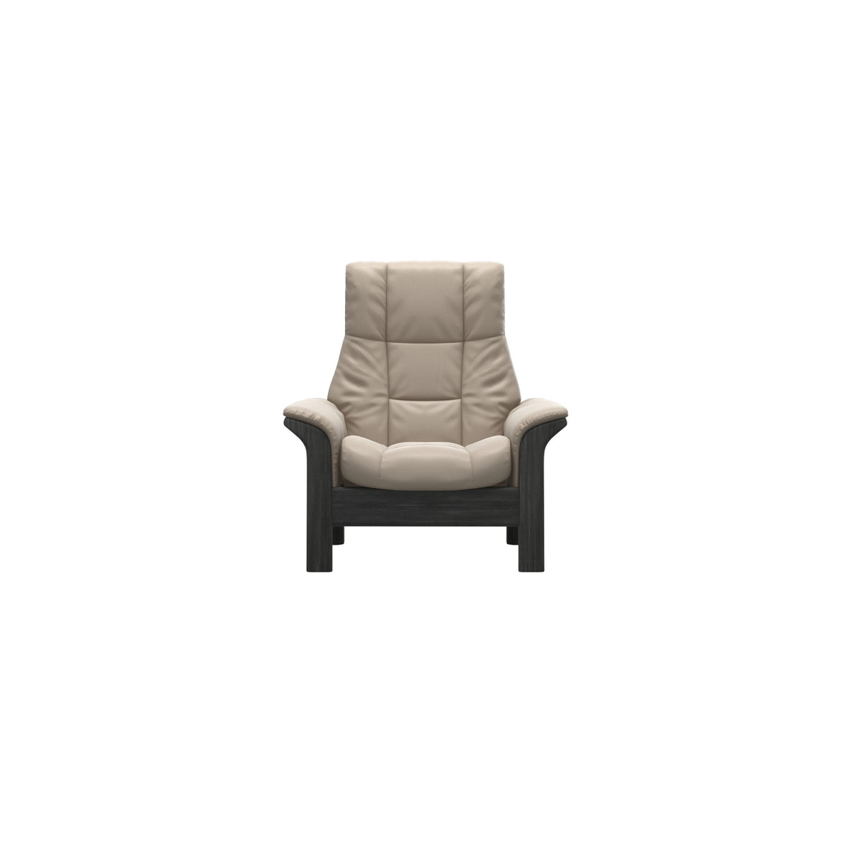 Stressless Windsor High Back Chair in Paloma Mushroom, Grey, front view