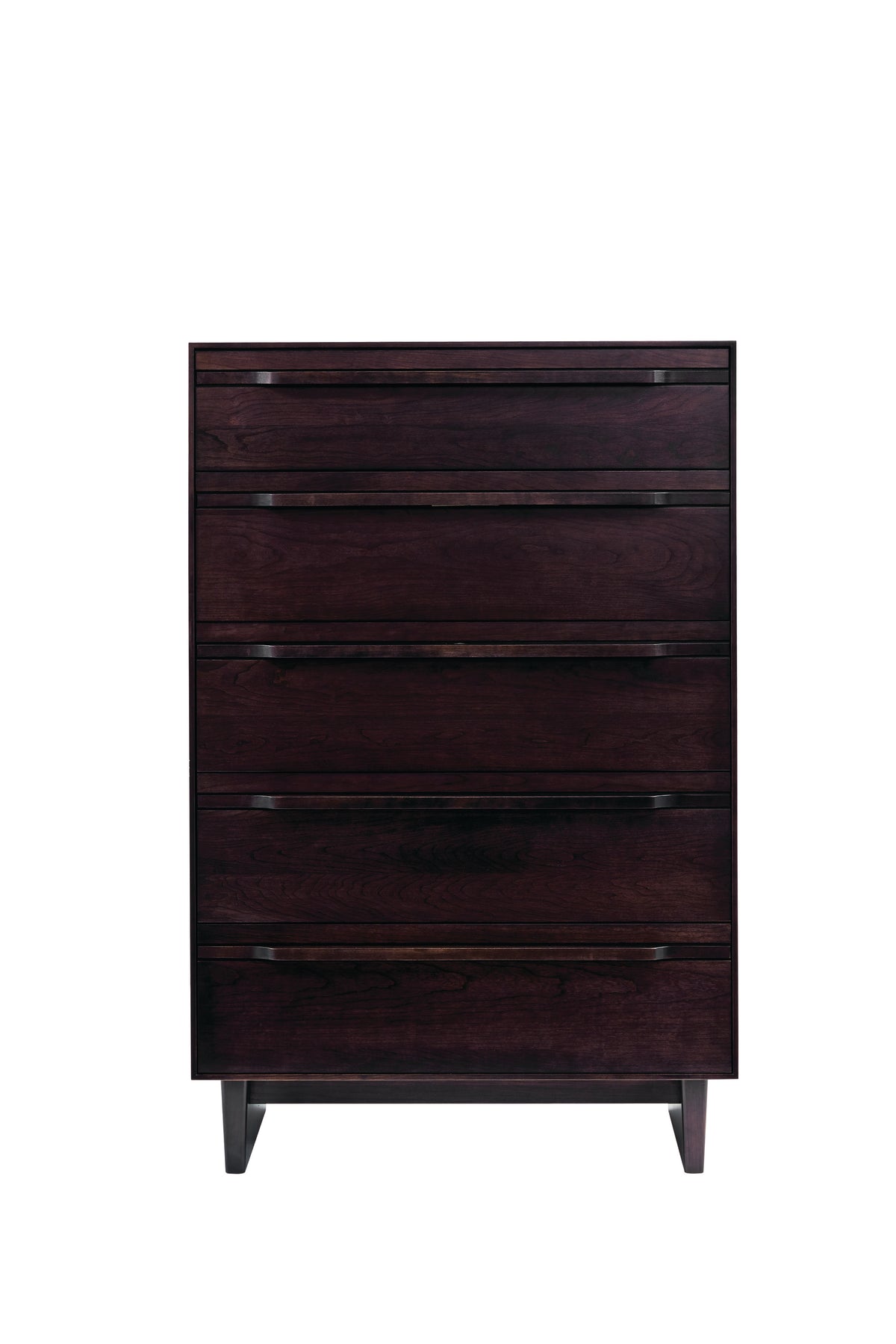 West Bros Camber Chest of Drawers in 92 Graphite, on white
