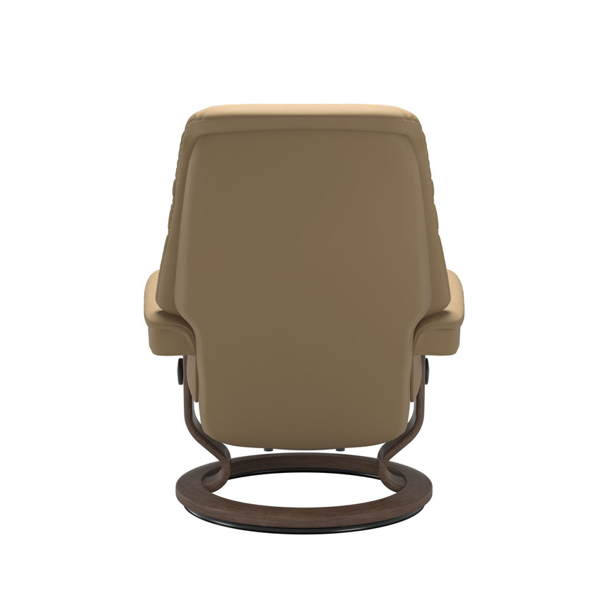 Sunrise Recliner - Classic Base - Paloma Sand - Walnut Wood