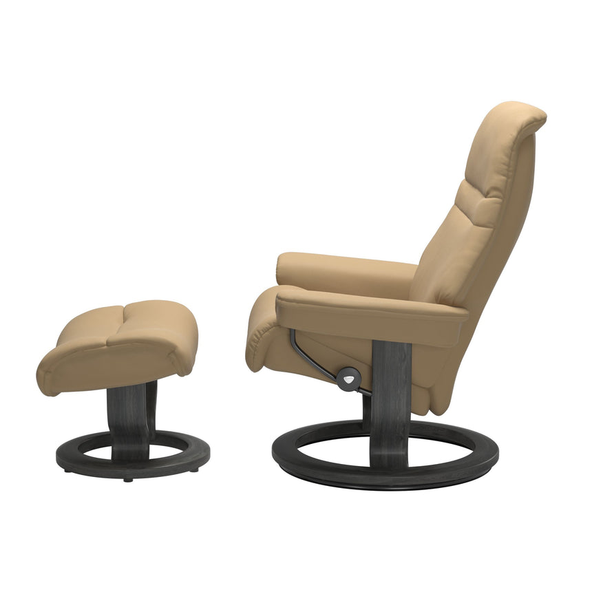 Sunrise Recliner - Classic Base - Paloma Sand - Grey Wood