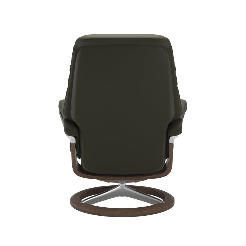 Sunrise Recliner - Signature Base - Paloma Dark Olive - Walnut Wood