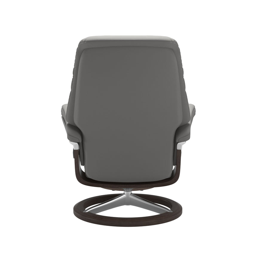 Sunrise Recliner - Signature Base - Paloma Silver Grey - Wenge Wood