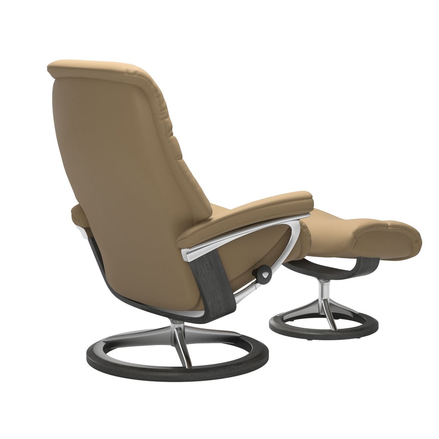 Sunrise Recliner - Signature Base - Paloma Sand - Grey Wood