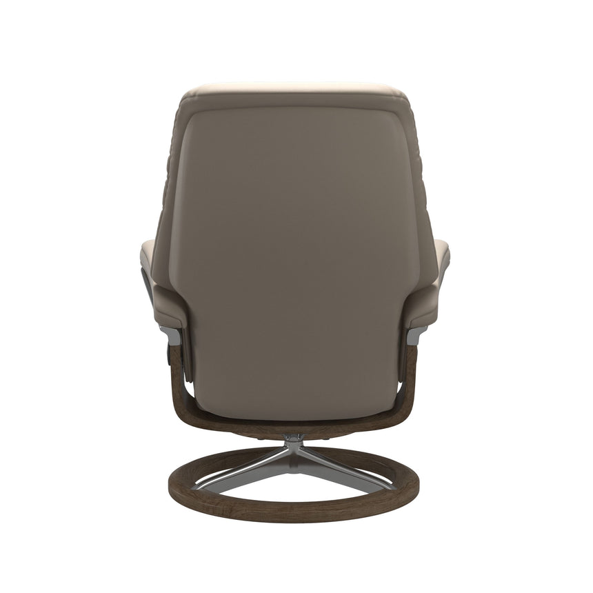 Sunrise Recliner - Signature Base - Paloma Mushroom - Smoked Oak Wood